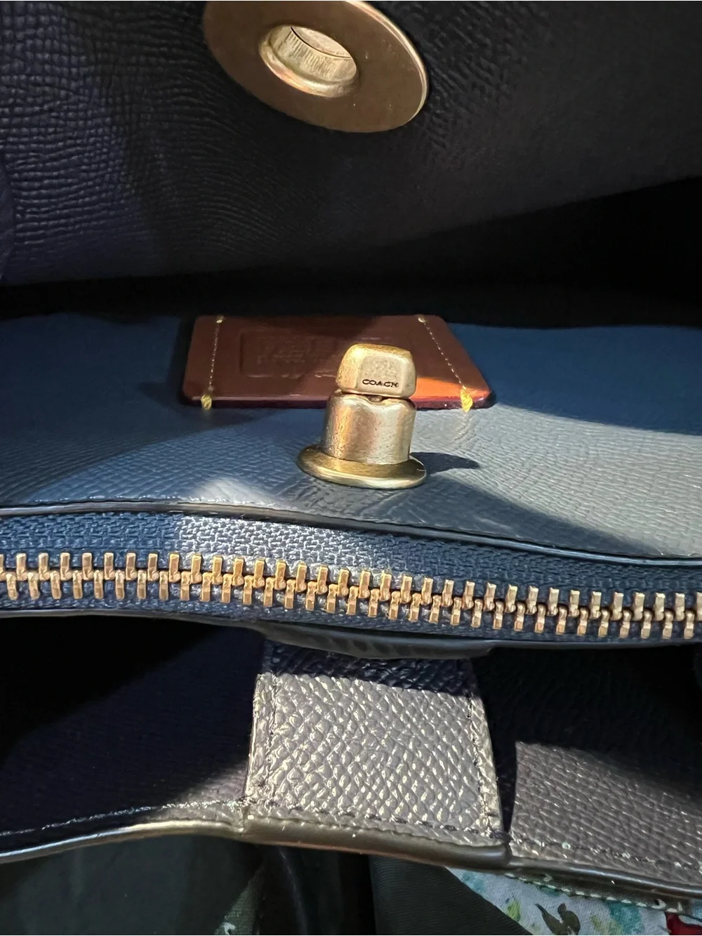 Coach pebbled leather
